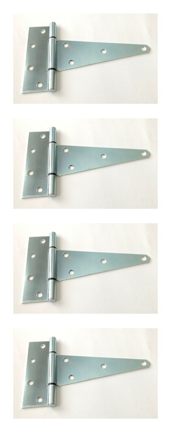 Bulldog Hardware Zinc Plated Tee Hinge 4" Gate Hinge Hardware 2 Packs of 2 each