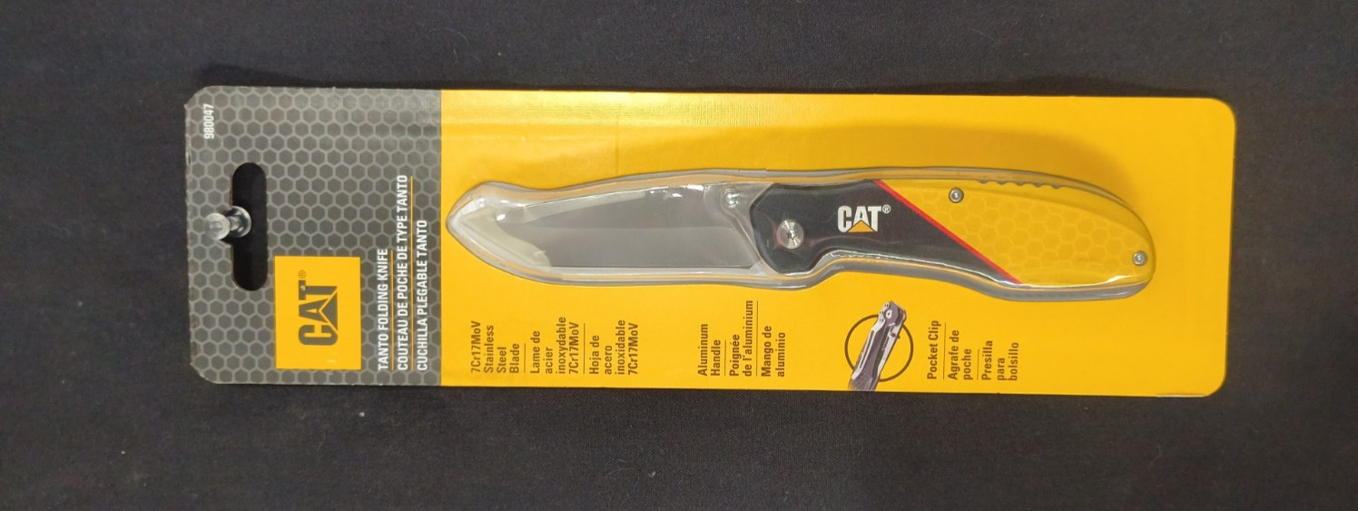 Cat 7 Inch Drop Point Folding Knife - 980047
