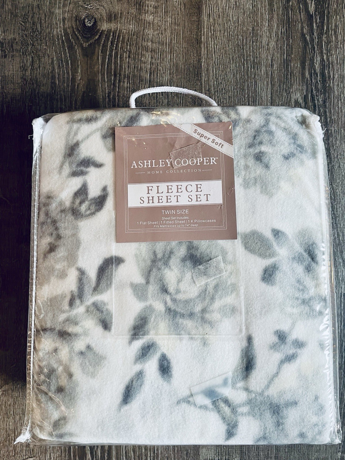 Ashley Cooper Twin Size Fleece Sheet Set 3 Piece Set
