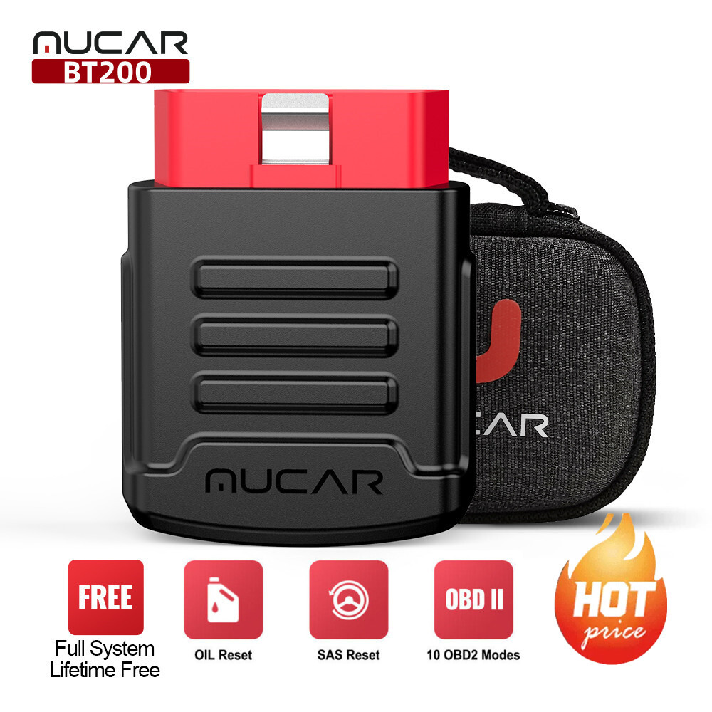 MUCAR BT200 OBD2 Scanner All System Diagnostic Tool OBD Code Reader ABS Oil