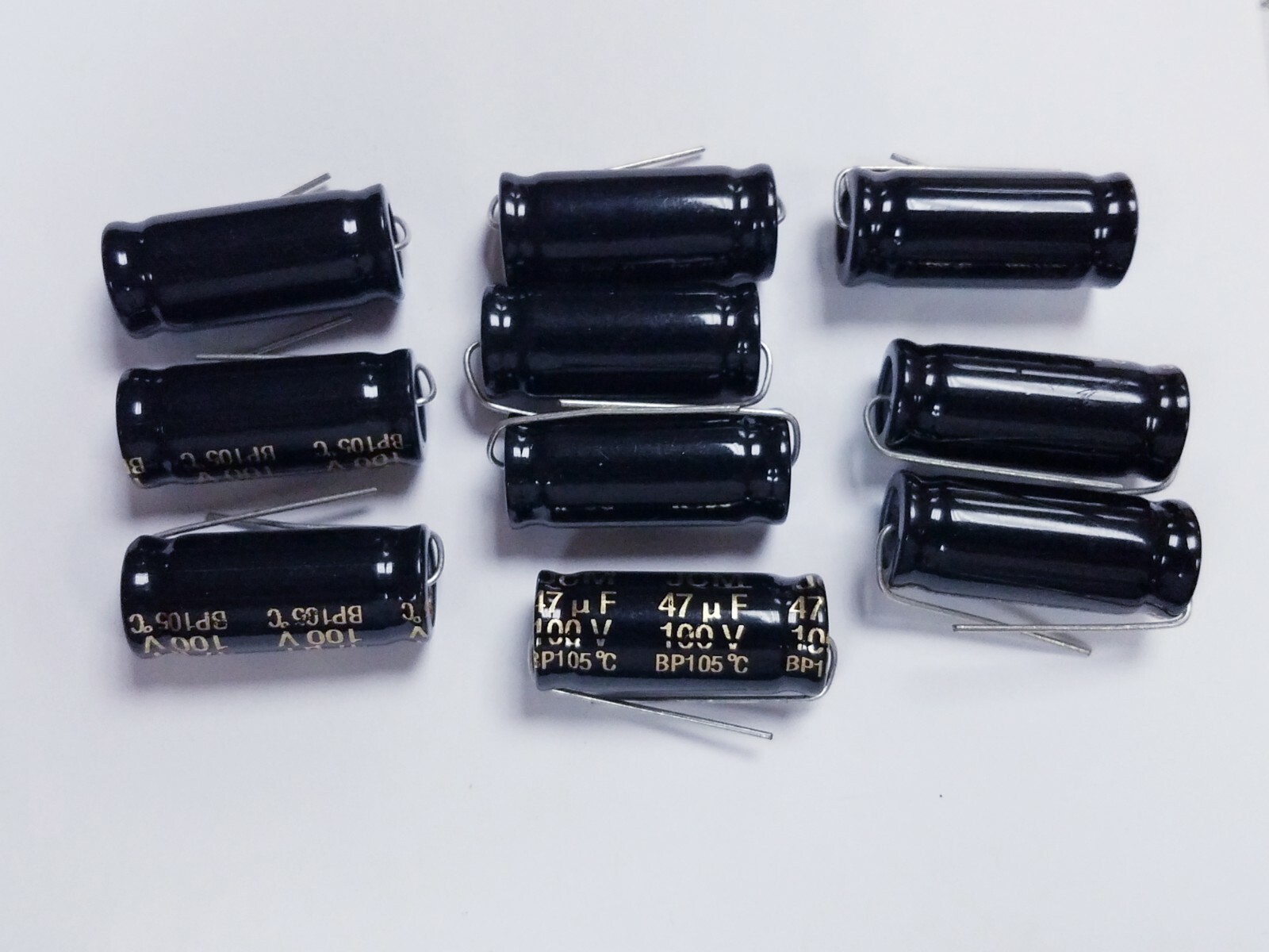 10 x 47uF 47mfd 100V 105 degrees NP Audio Capacitor USA Free Shipping
