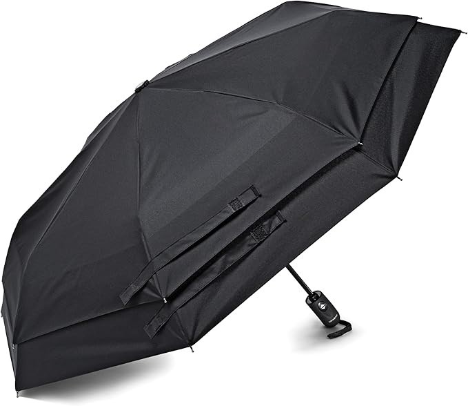 Samsonite Windguard Auto Open/Close Umbrella, Black, One Size