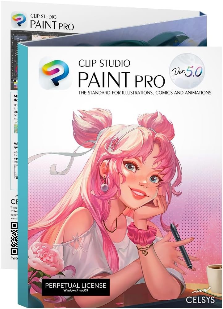 CLIP STUDIO PAINT PRO VERSION 5 - New Retail Packaging, Win/Mac