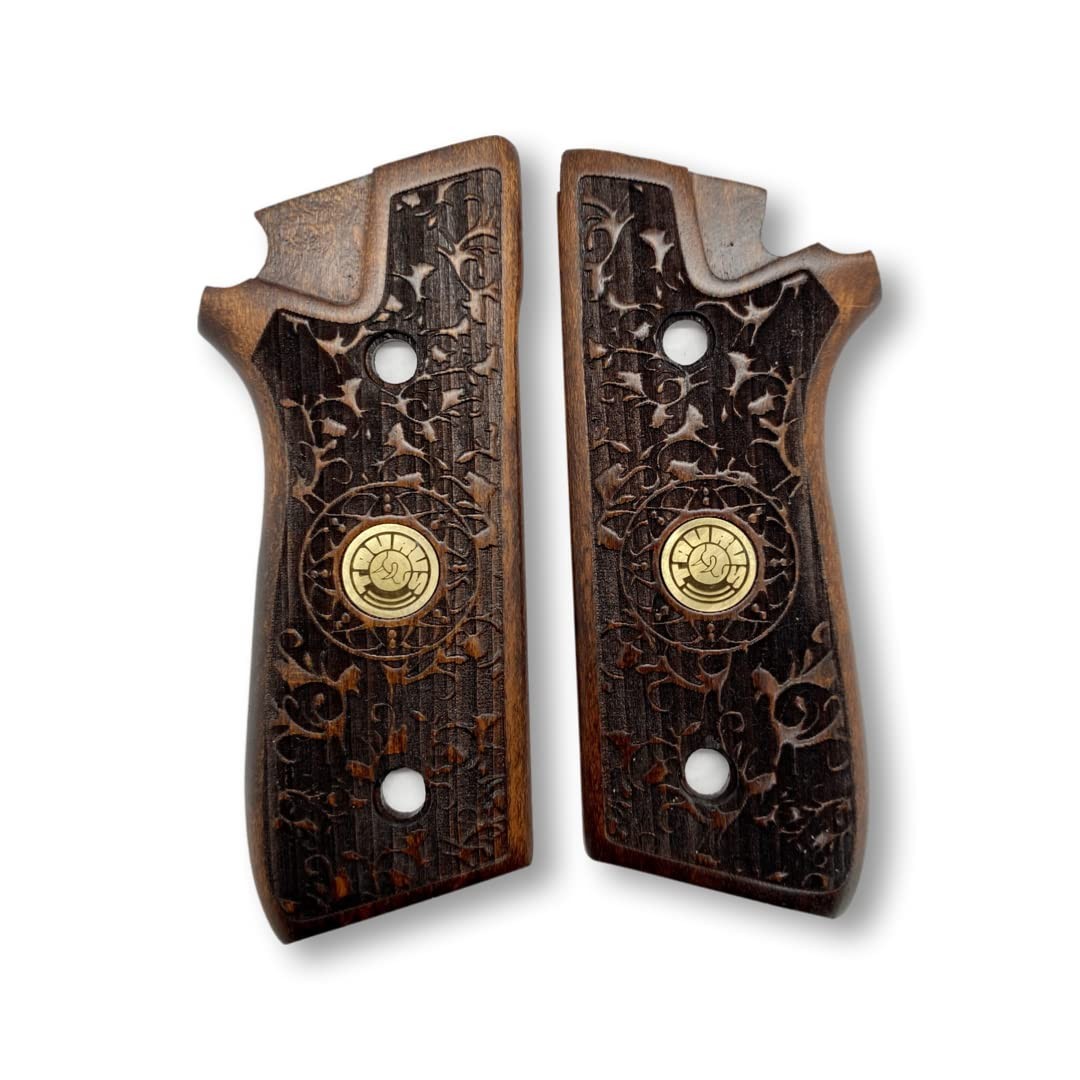 Zib Grips for Taurus PT59, PT92, PT99, PT100, PT101, PT917 Brown, Coffee