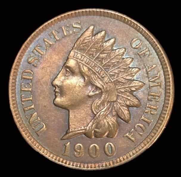 1900 Indian Head Cent - Uncirculated MS+Toned Specimen - FREE SHIPPING