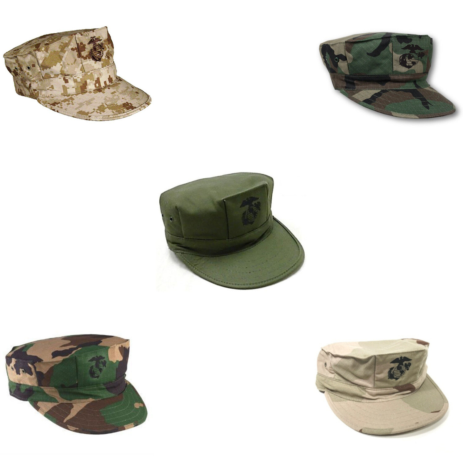 Marine Corps 8-Point Covers - USMC Utility Hats - Military Issue - MADE IN USA