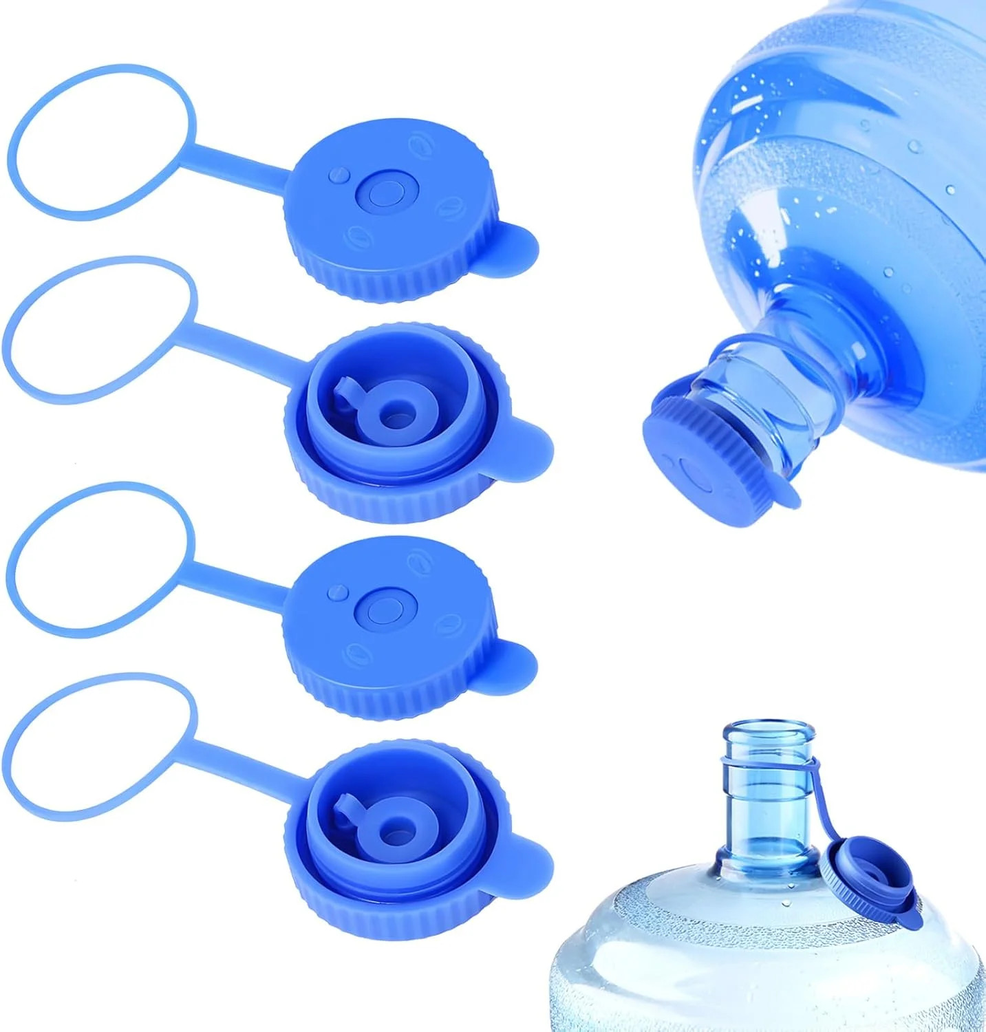 Primo Leak-Proof Water Jug Caps 4-Pack - Perfect for 5 Gallon & 3 Gallon Jugs