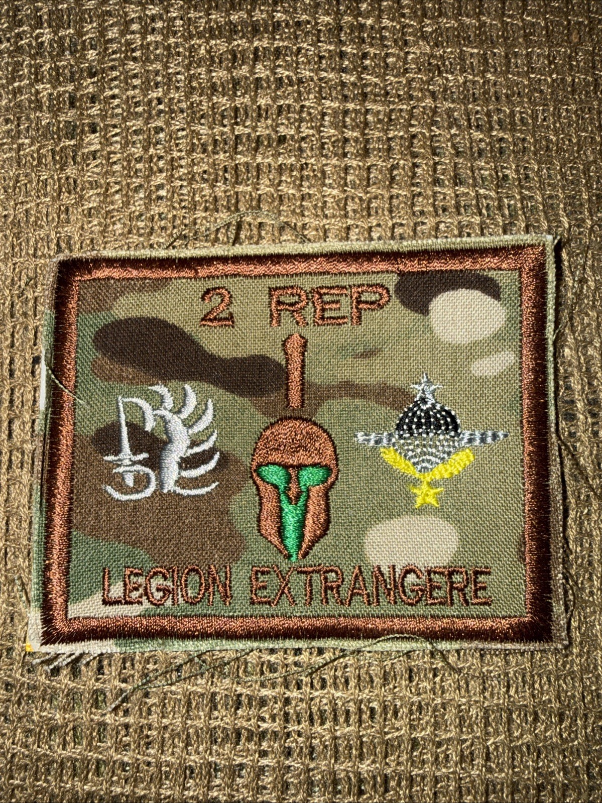 French Foreign Legion 2 Rep Pocket Patch W/Texas Flag Afgan War