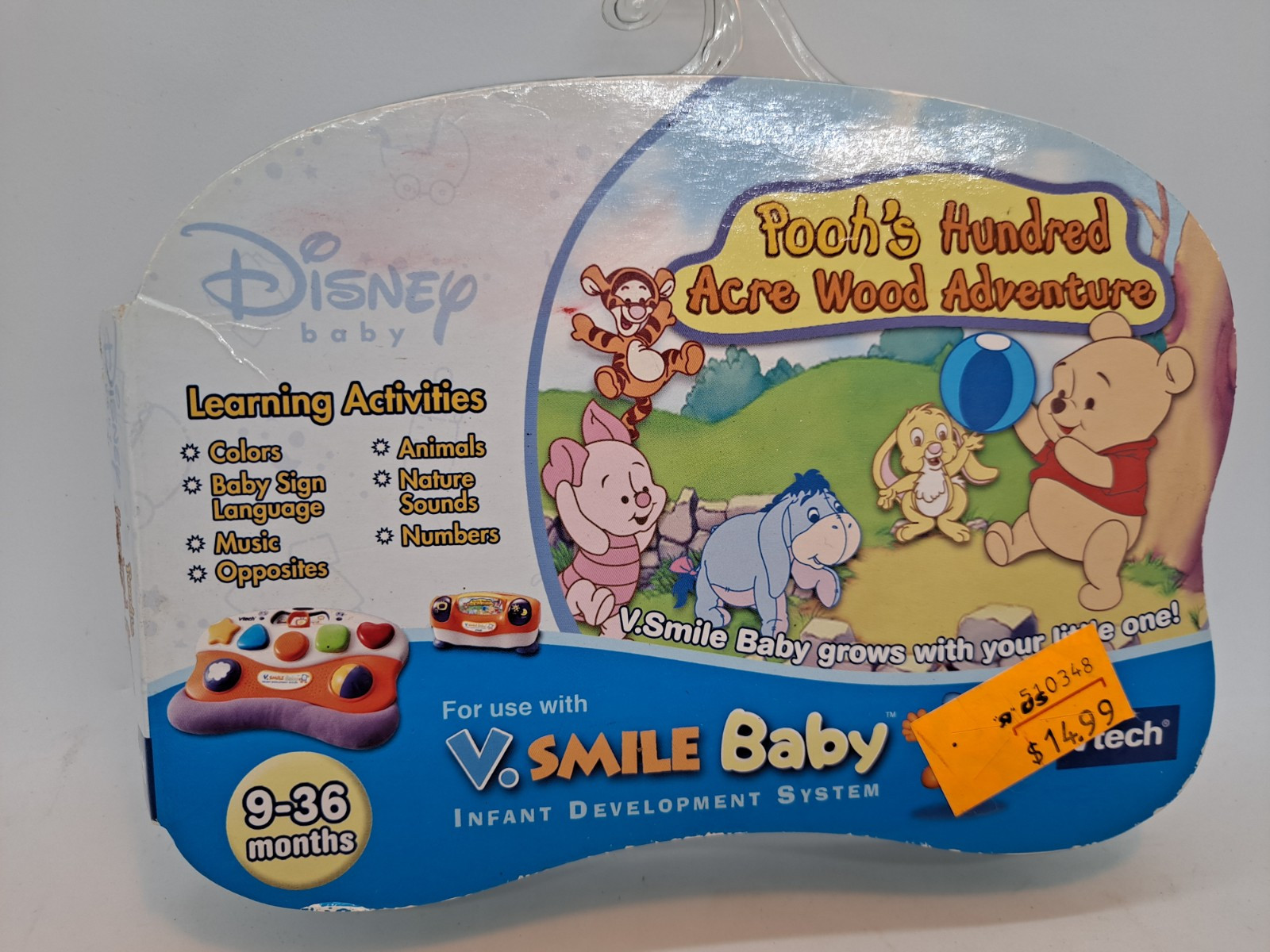 V.Smile Baby Vtech Game Poohs Hundred Acre Wood Adventure Disney Baby 9-36mo NIP