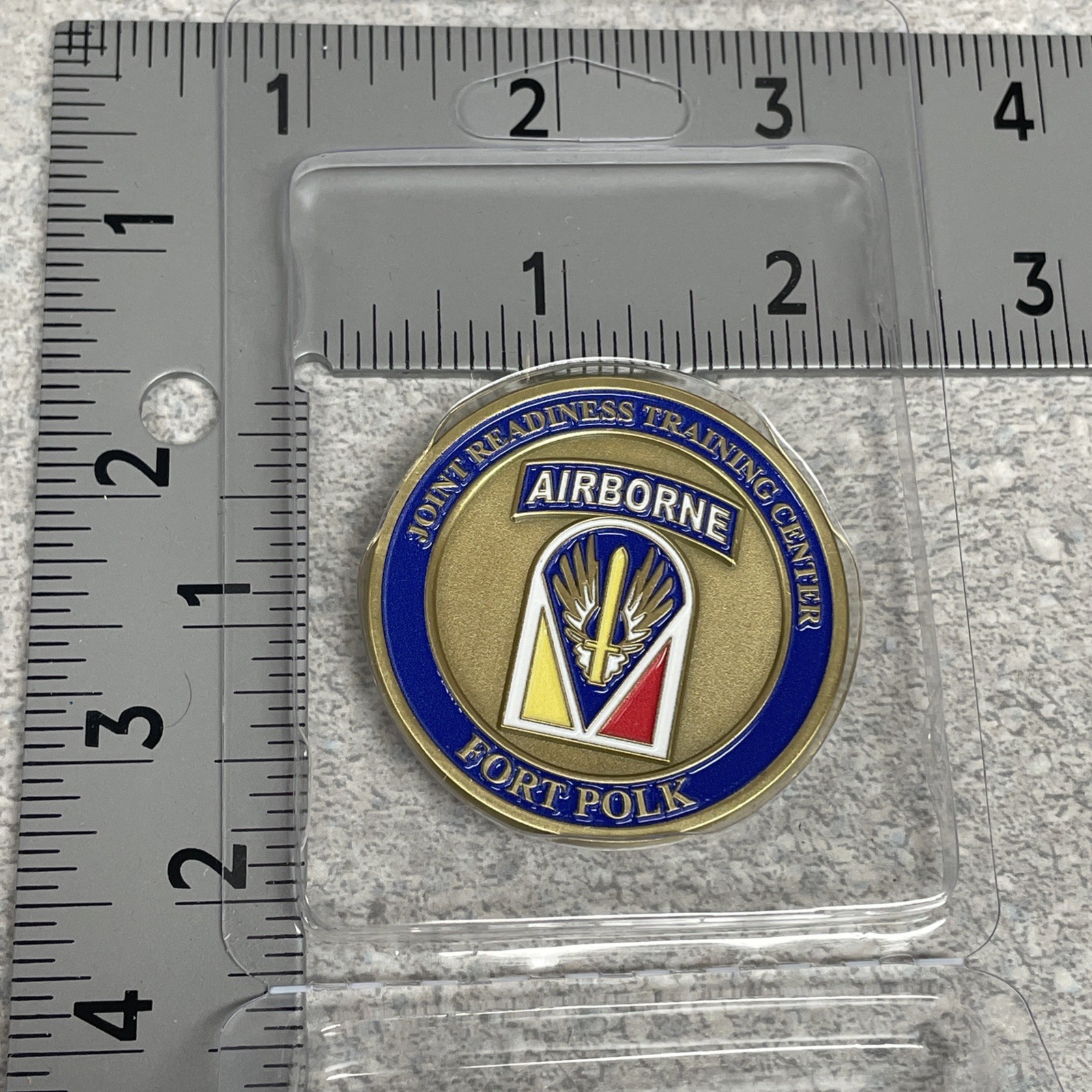 Coin Fort Polk Color Base Coin Airborne - W/ Case - Brand New - Free Shipping