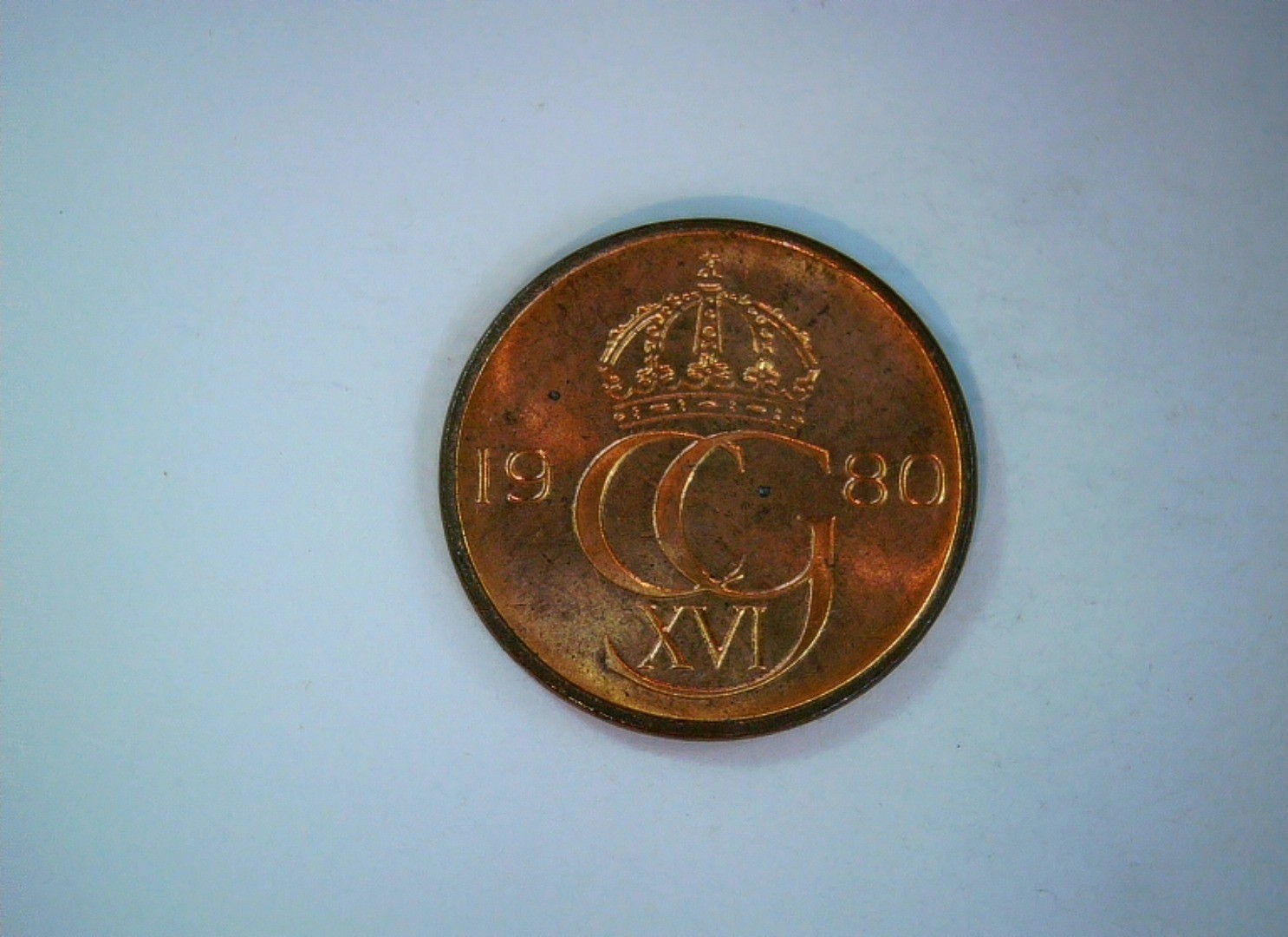 Sweden 1980 5 Öre Gustaf VI Adolf monogram type Coin
