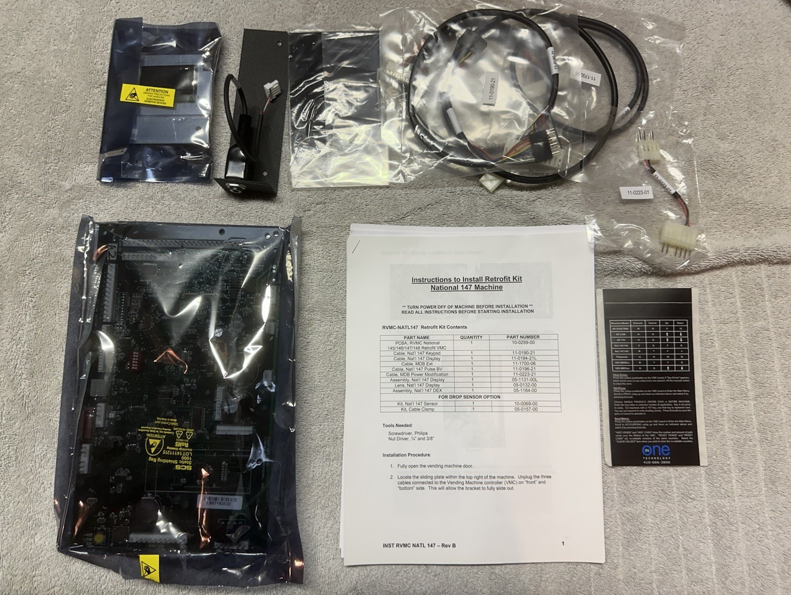 In One technology Upgrade Kit For National 147 Snack Machine. No drop sensor.