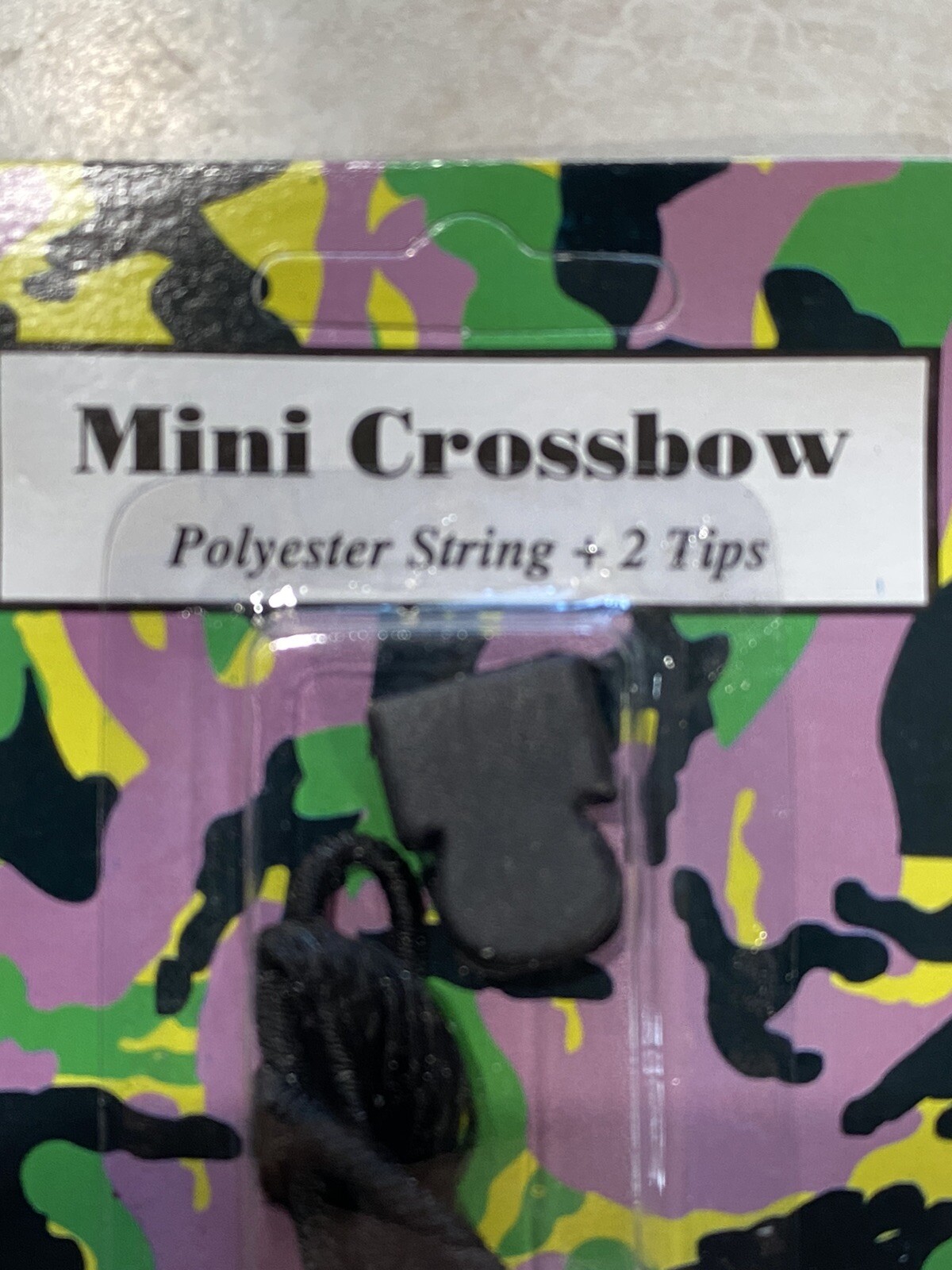 Crossbow Replacement String 50 lb for Pistol Crossbow + 2 Tips - Black