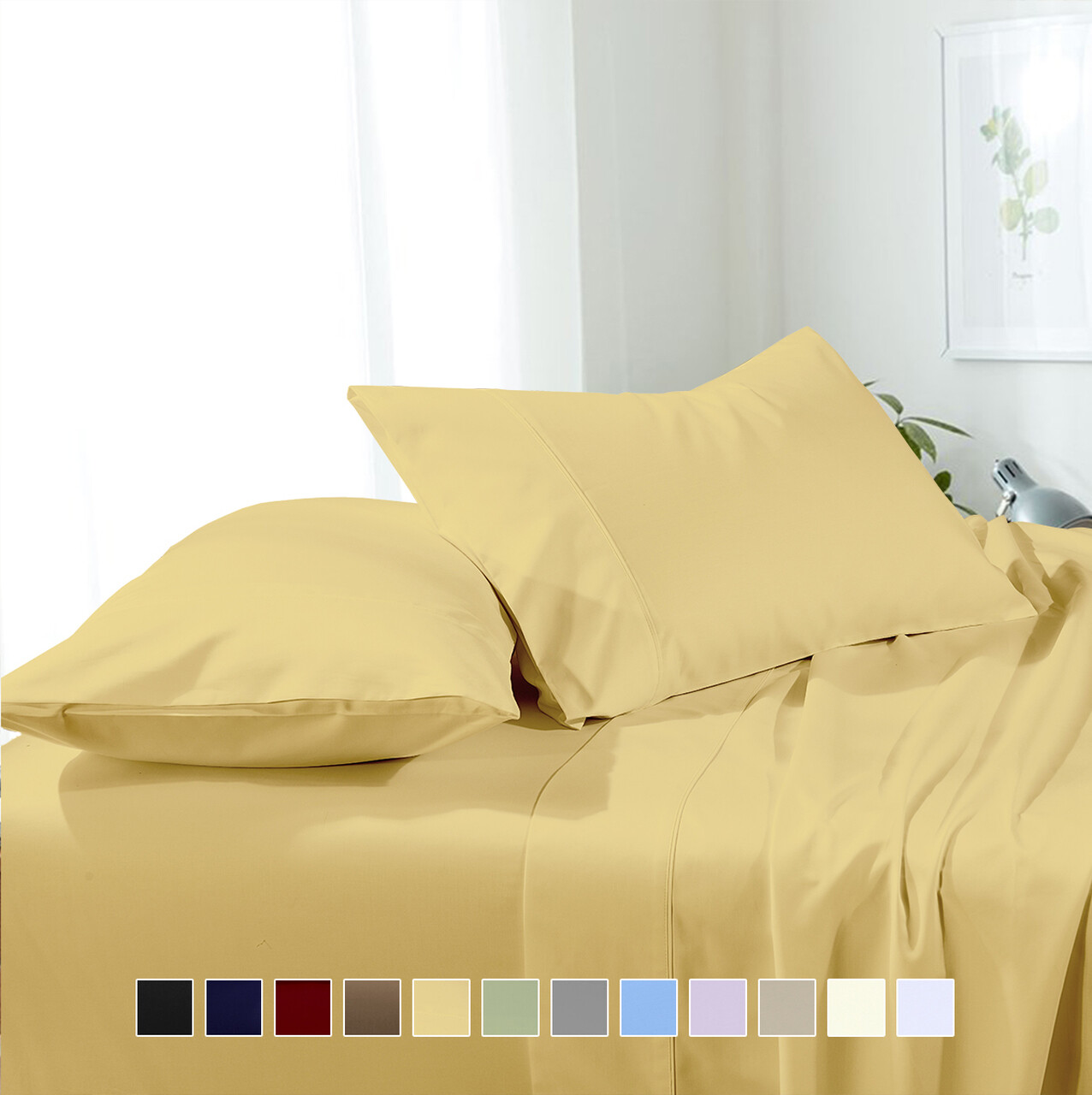 Super Soft Comfortable Attached Waterbed Solid Sheet Set Microfiber Wrinkle Free