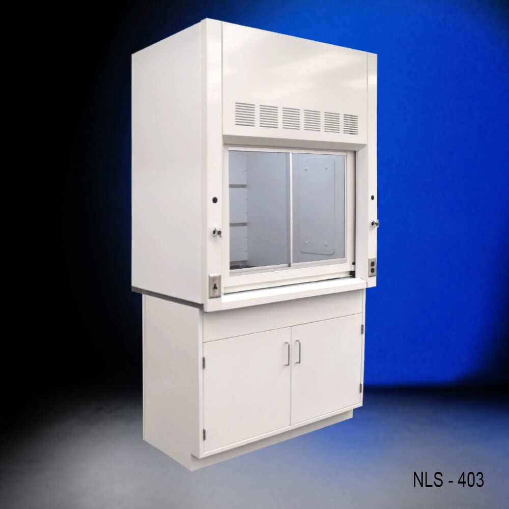 4' Laboratory Bench Fume Hood w/ Dual Sash / General Storage / E1-018-2