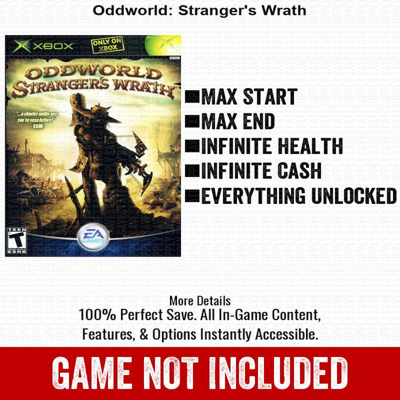 Oddworld: Stranger's Wrath 100% Unlocked All Items Xbox USB Save File