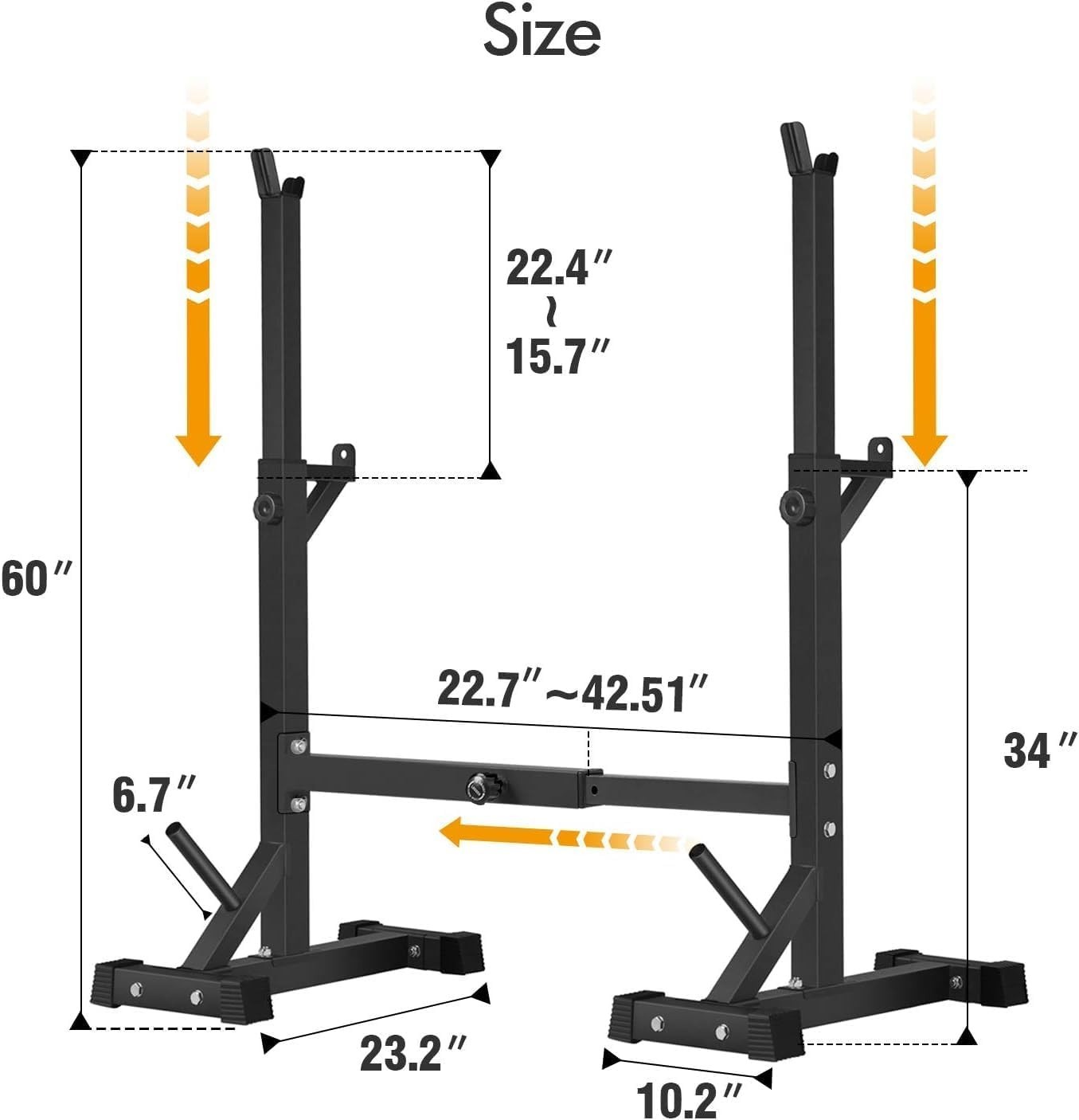 Multi-Functional Barbell Rack with Safety Locking