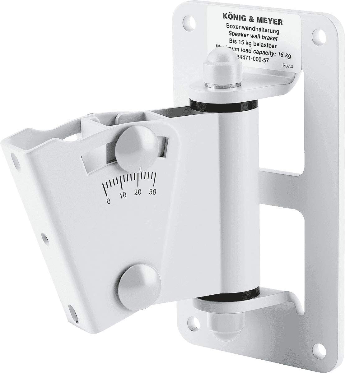 OB K&M 24471.000.57 Speaker Adjustable Wall Mount, White