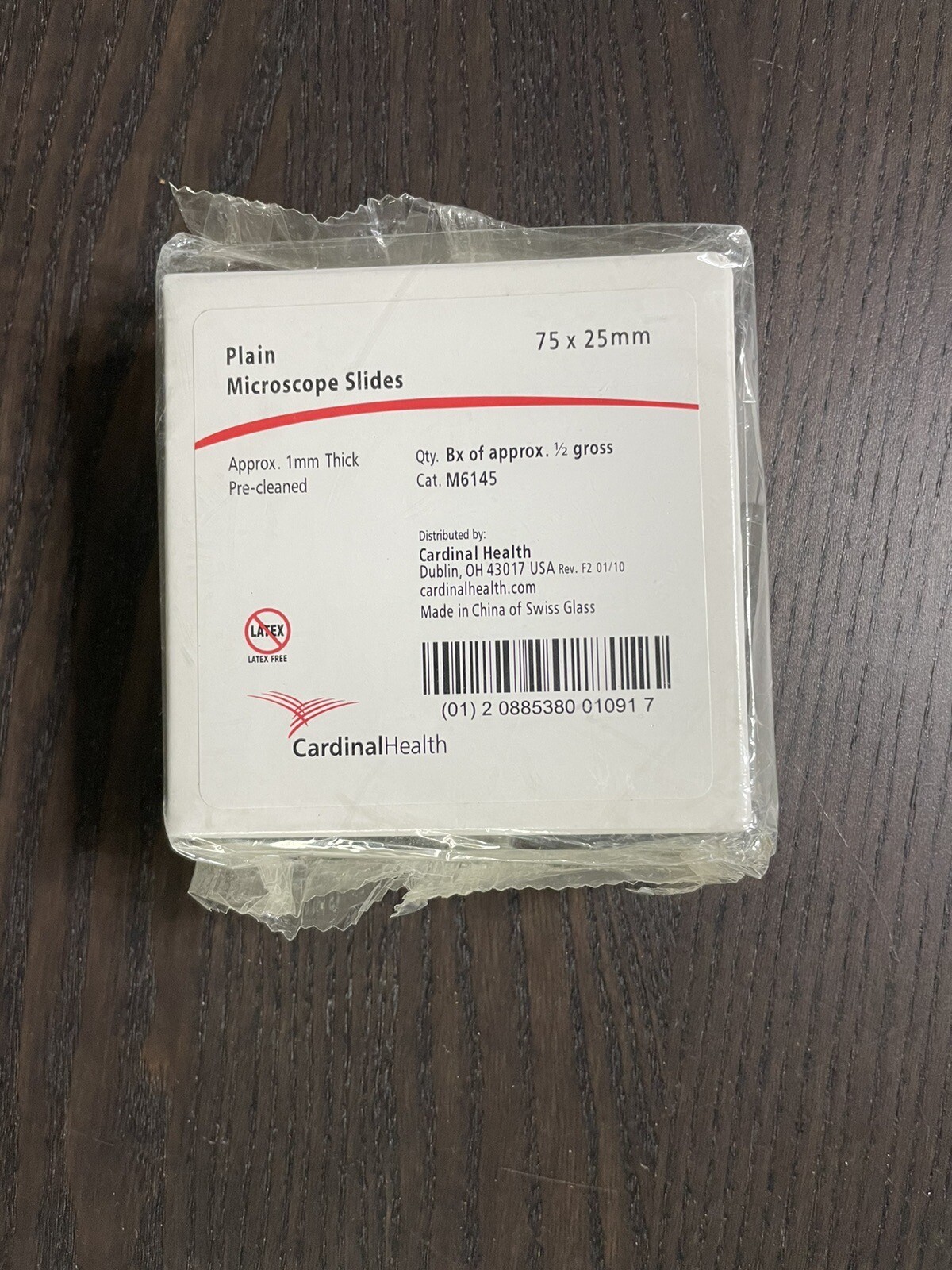 1 Box Of Plain Microscope Slides, M6145  75 x 25 x 1mm Cardinal Health NEW