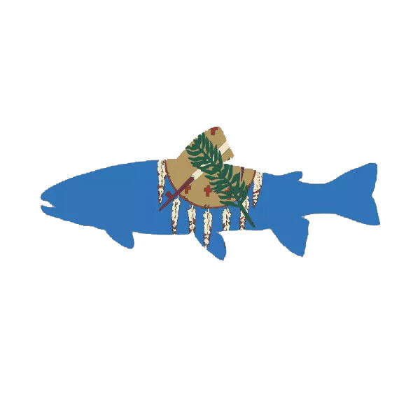 Oklahoma State Shaped Trout Sticker Decal