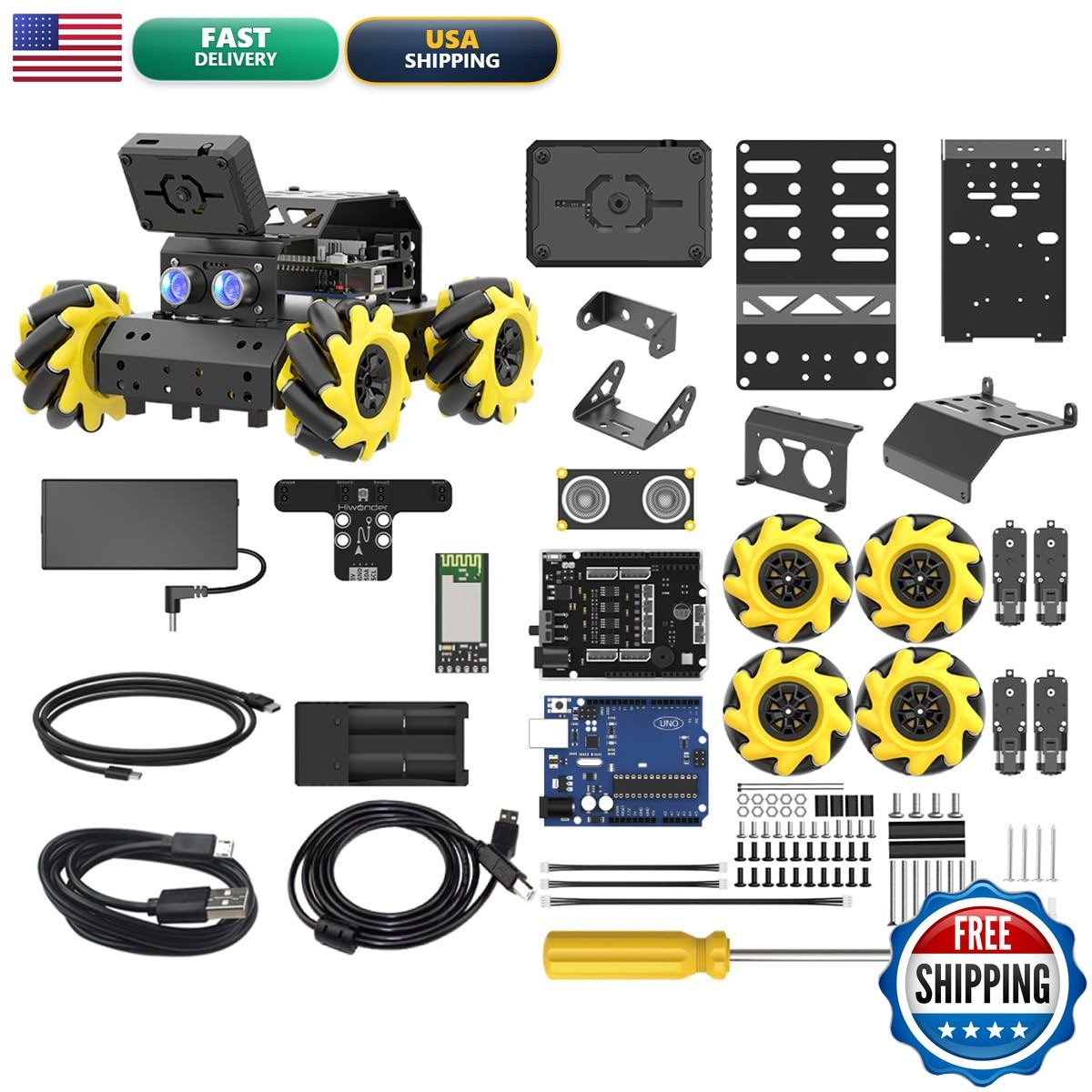 LewanSoul miniAuto Standard Kit Arduino Robot Car AI Camera Vision Tracking