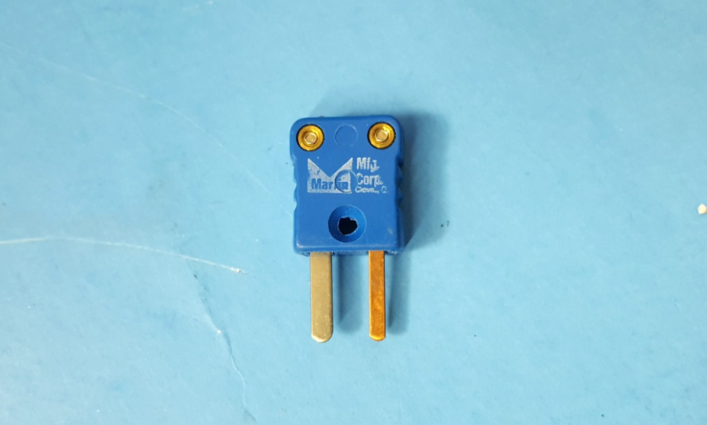 30 Pcs- 1260-T Copper Constantan Thermocouple Flat-Pin Mini-Plug, Male, Marlin