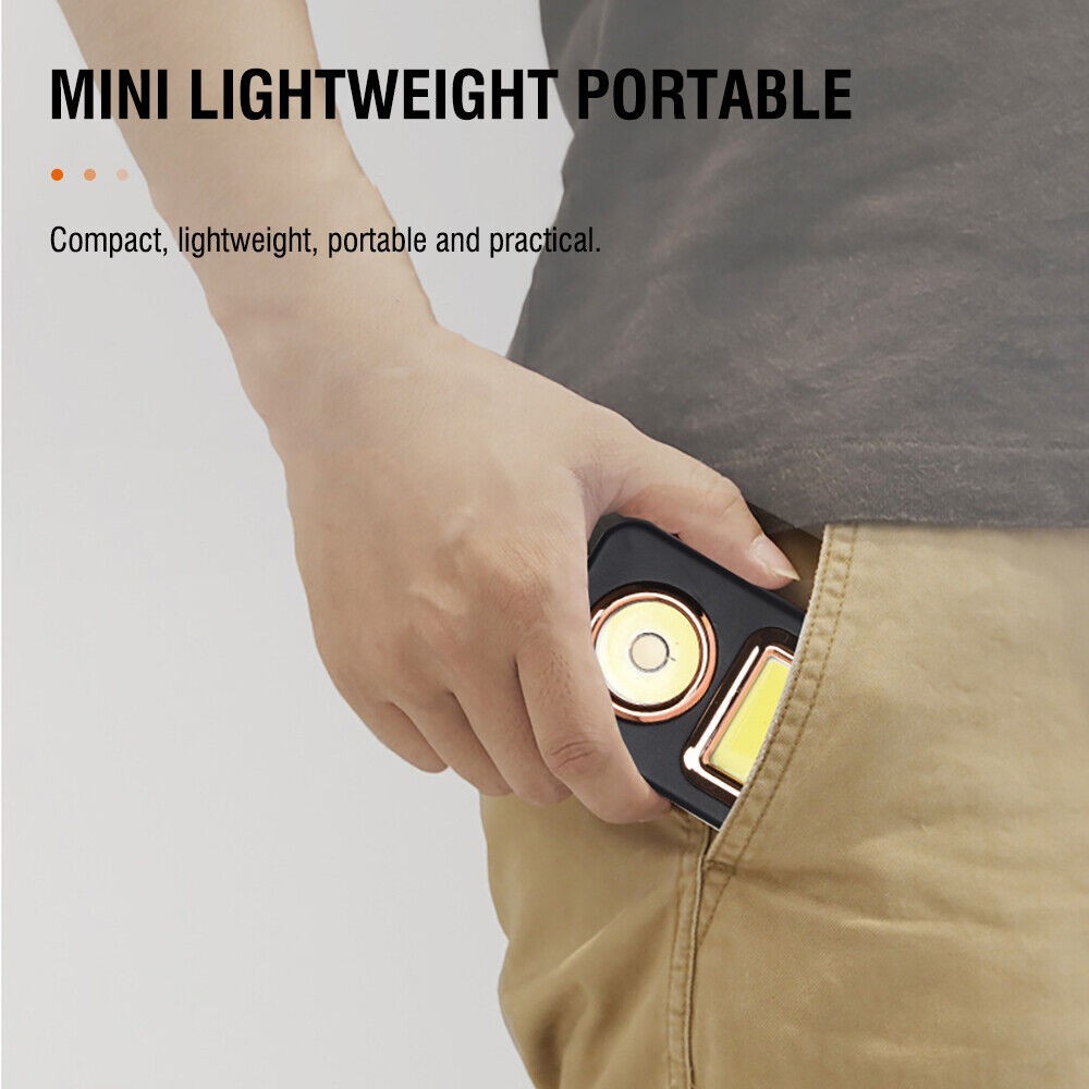 Plastic Portable Camping Lantern LED Rechargeable Flashlight with Sliding Switch