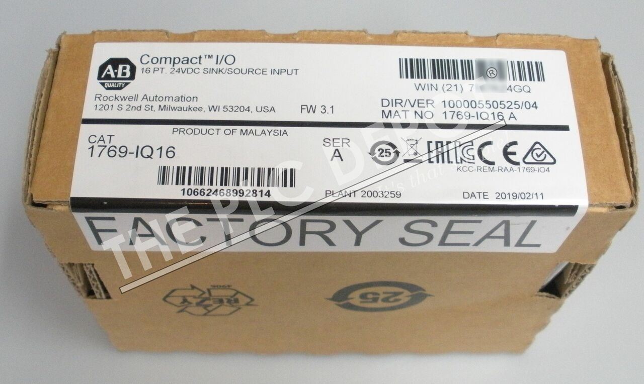 NEW Sealed Allen Bradley 1769-IQ16 CompactLogix Input Module 16-Point 24VDC *QTY