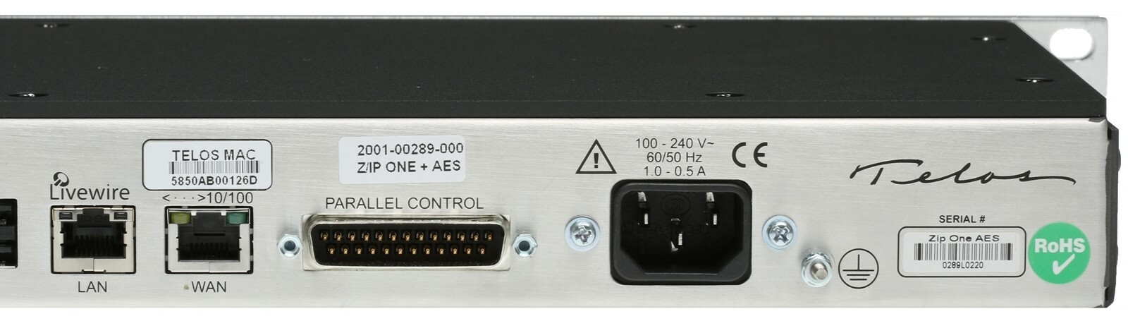Telos Z/IP ONE w/ AES Remote Codec Audio Over IP Internet Transmission Endpoint