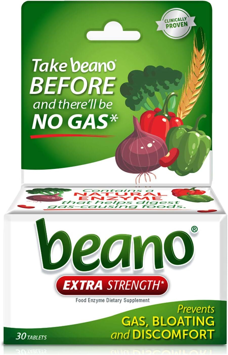 beano Ultra 800 Gas Prevention, Food Enzyme Dietary Supplement, 30 Tablets