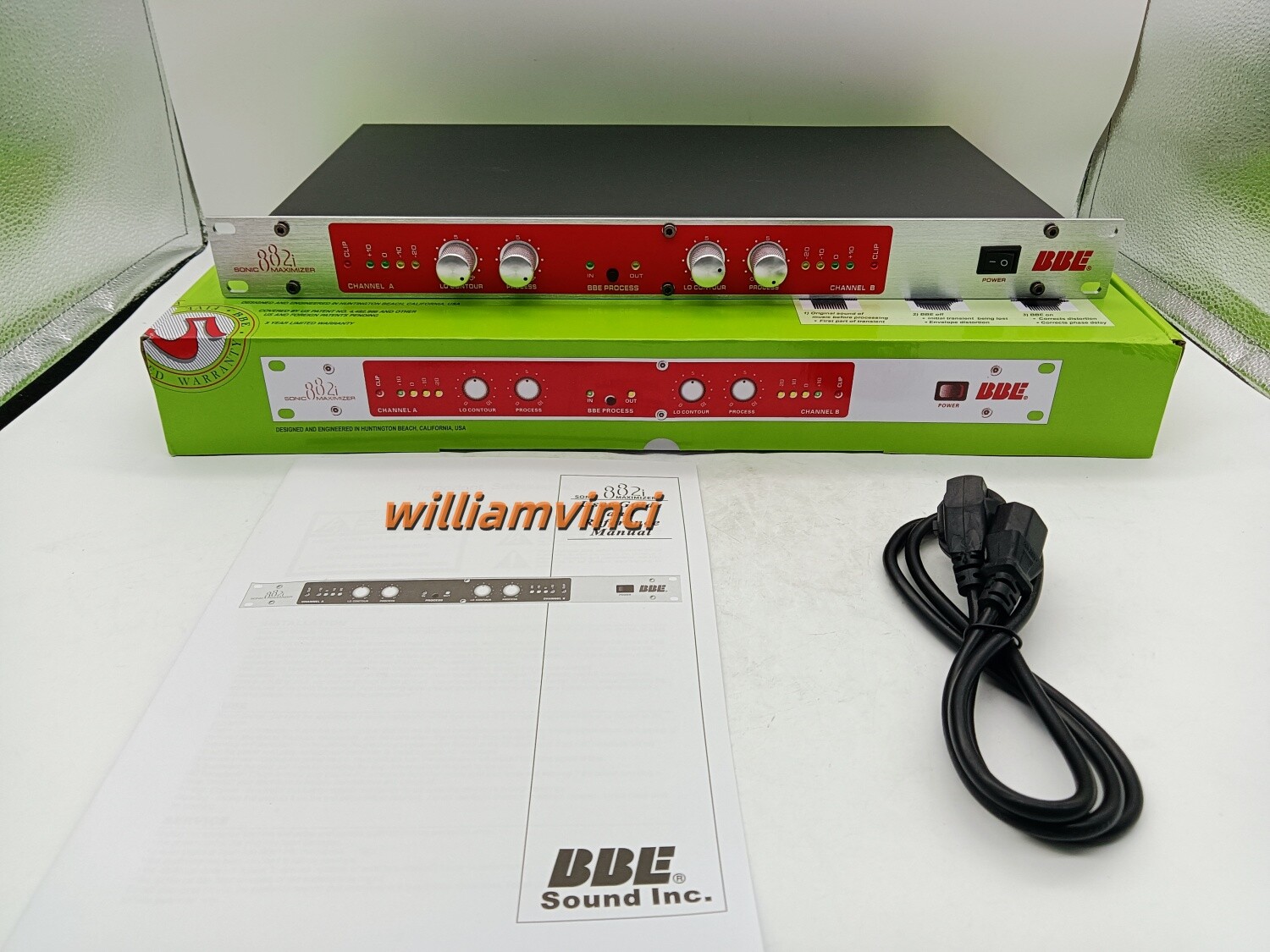 NEW 882i BBE Sonic Maximizer Rackmount Unit 1U With 1PCS XLR Cables
