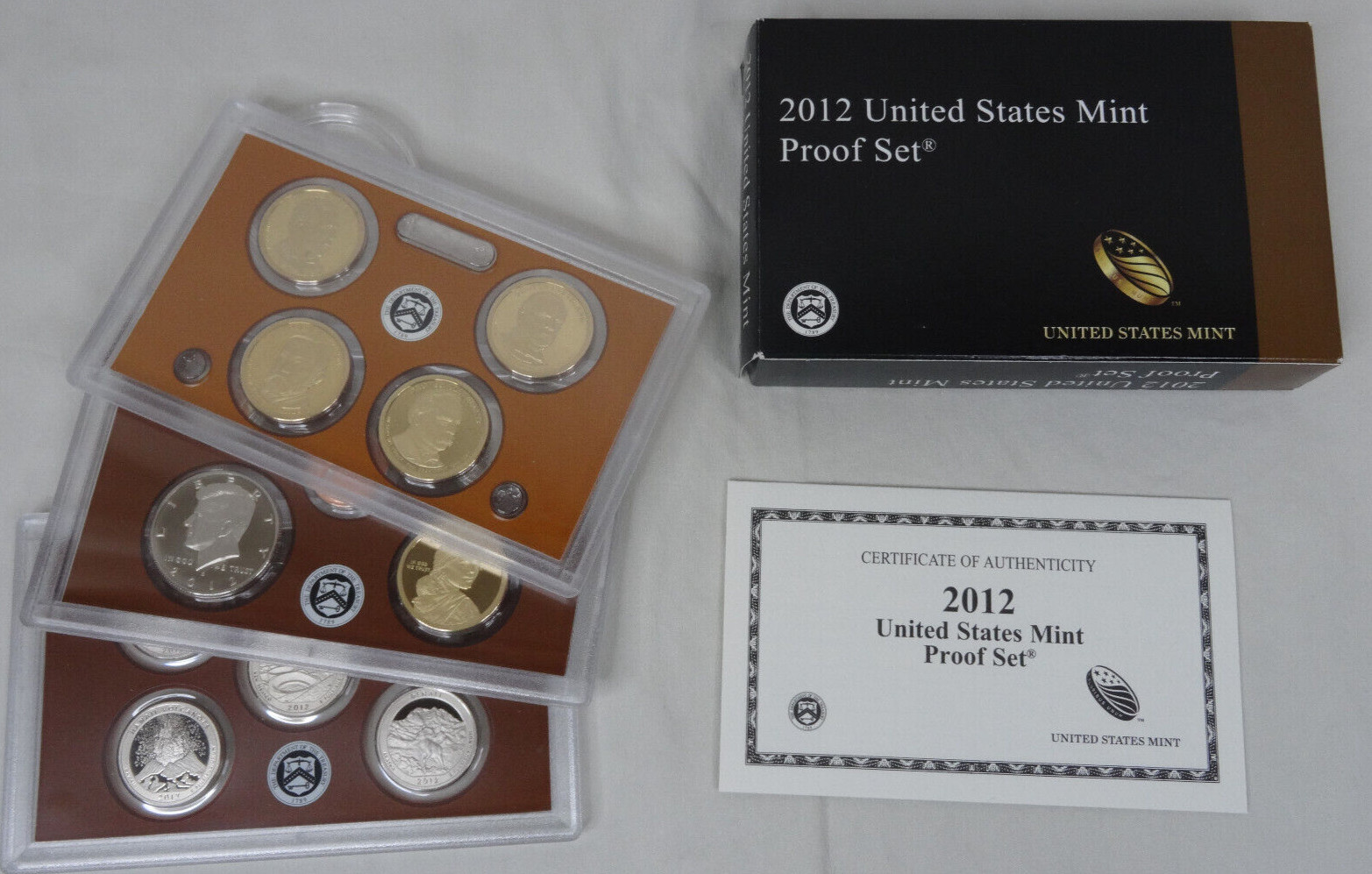 2012-S United States Mint Proof Set with COA & Box 14 Coins