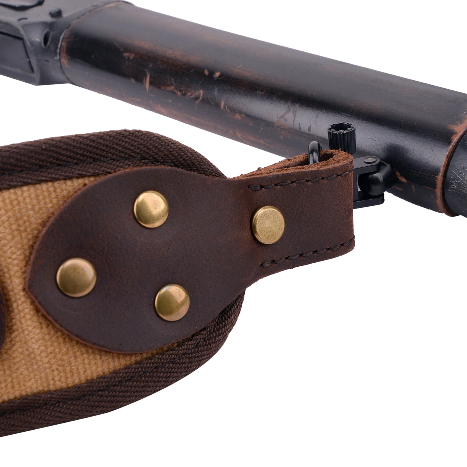 Leather Canvas Rifle Sling Shotgun Shell Slots Straps For .30/30 .308 12GA .22LR