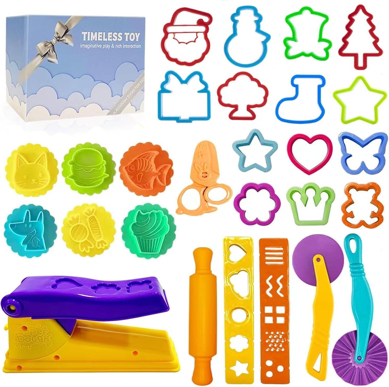 Dough Play Tools for Kids- Sets Accessories Include Animal Molds...