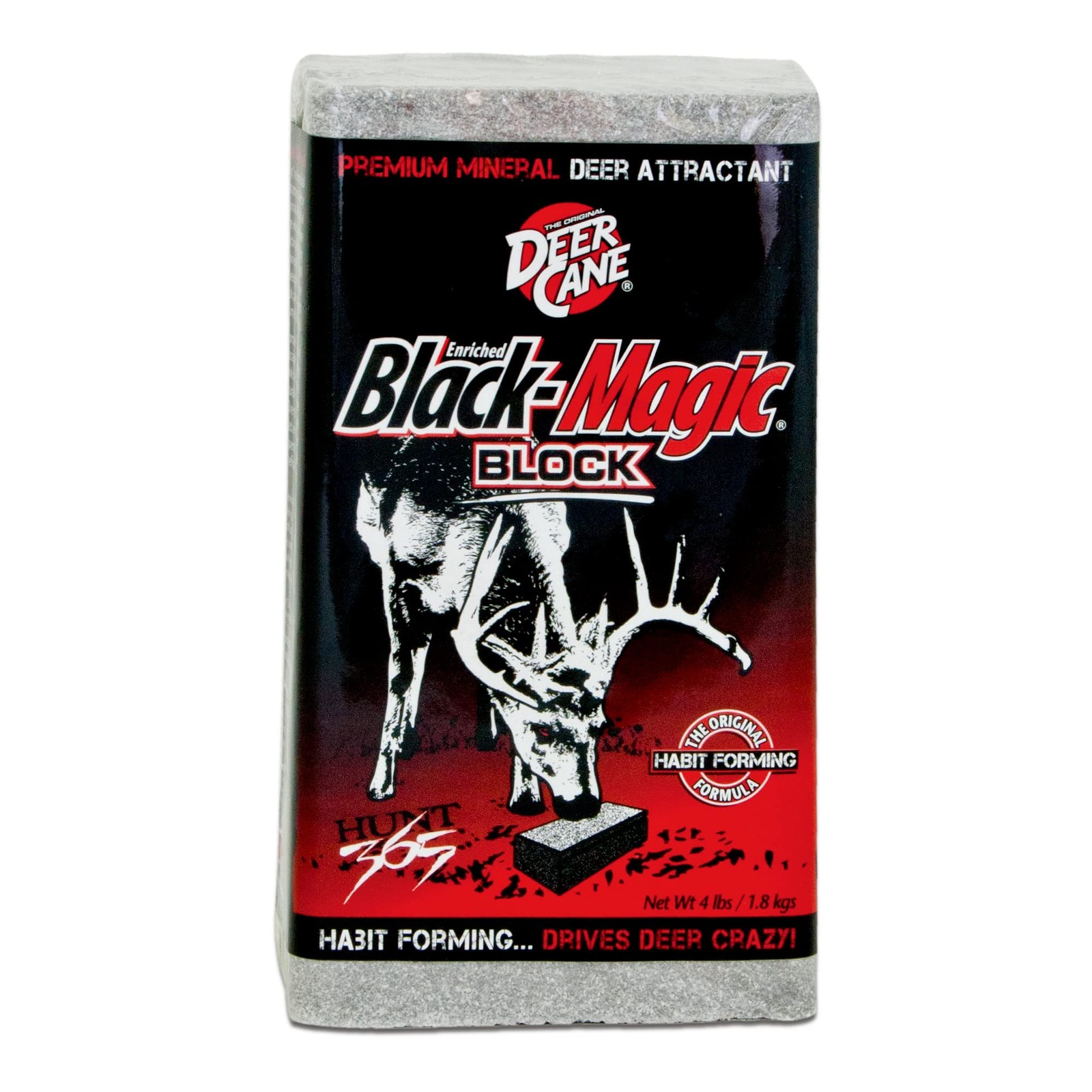 Deer Cane Black Block Mineral Deer Attractant - Fast & Easy to Use All Year-R...