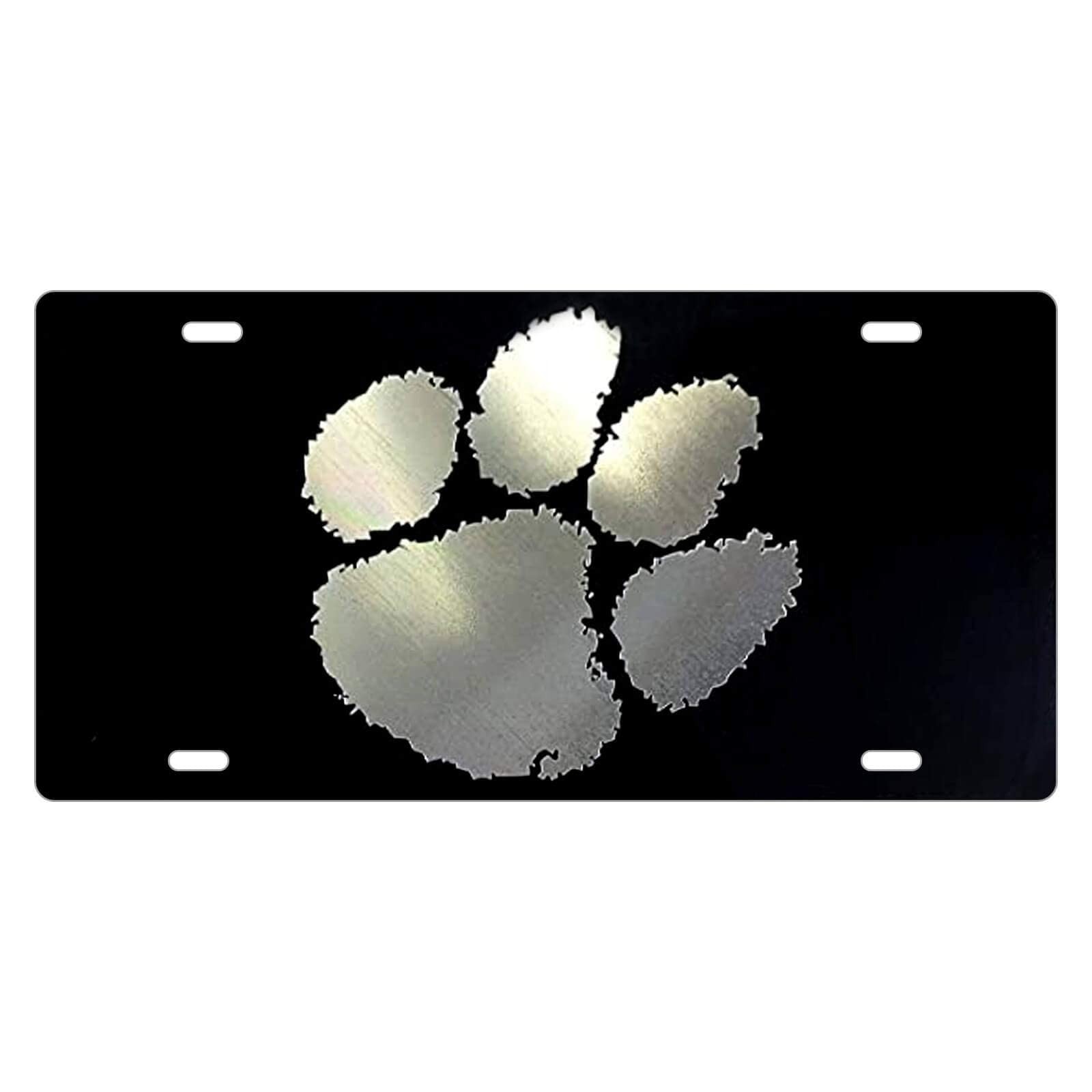 BAYABU Hammett Holdings Clemson Tiger Paw Car Tag 12 x 6 inches, Retro