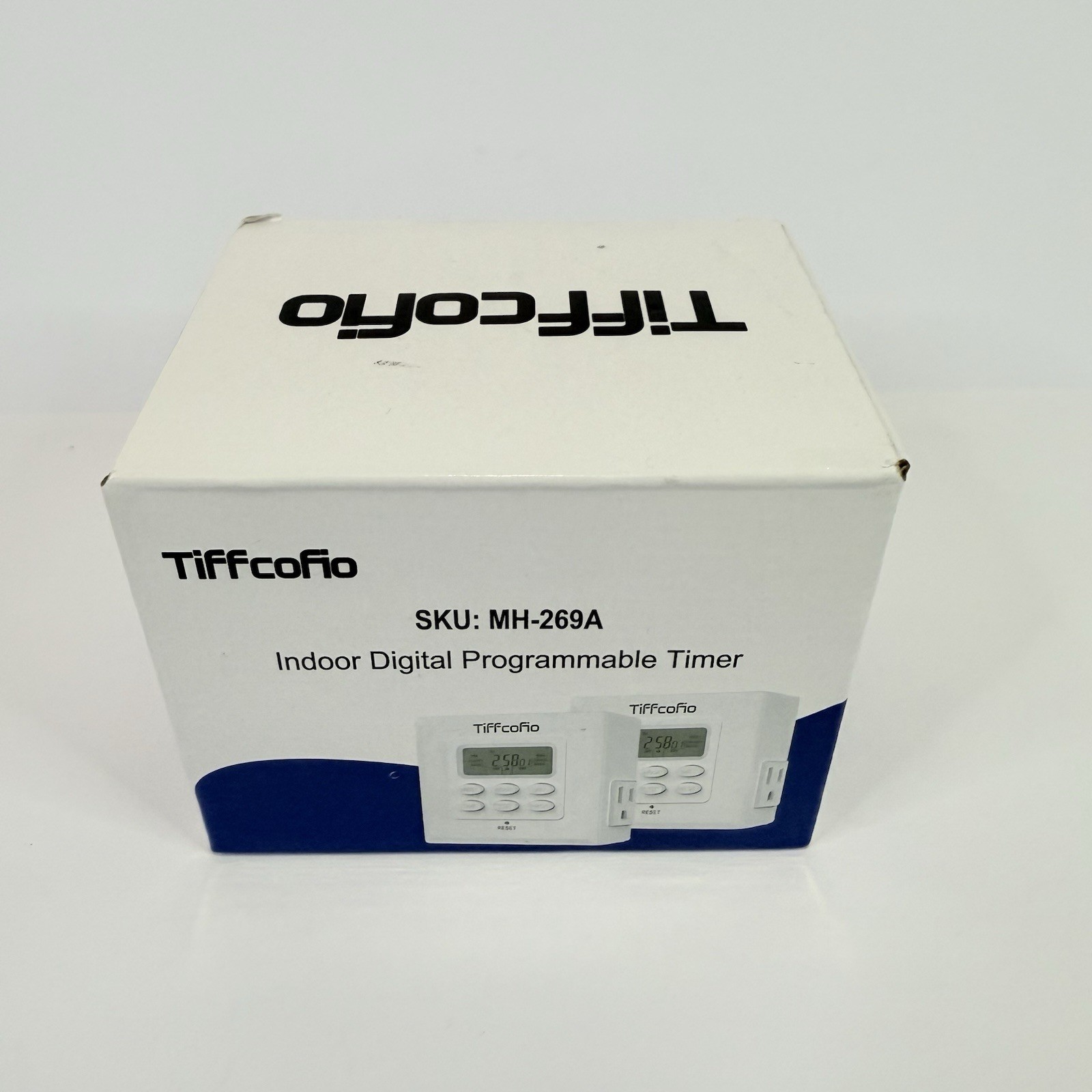 Tiffcofio MH-269A Indoor Digital Programmable Timer Plug 120V 15A LCD Display