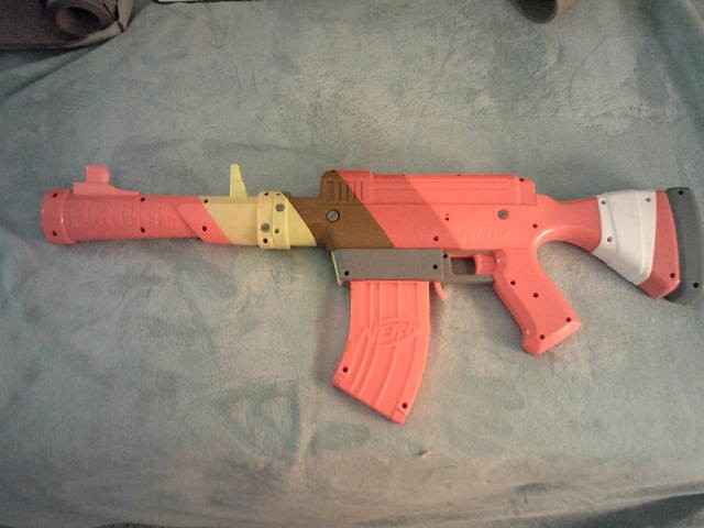 NERF Fortnite Dart Gun Blaster Orange Yellow Toy with Magazine Age Free Shipping