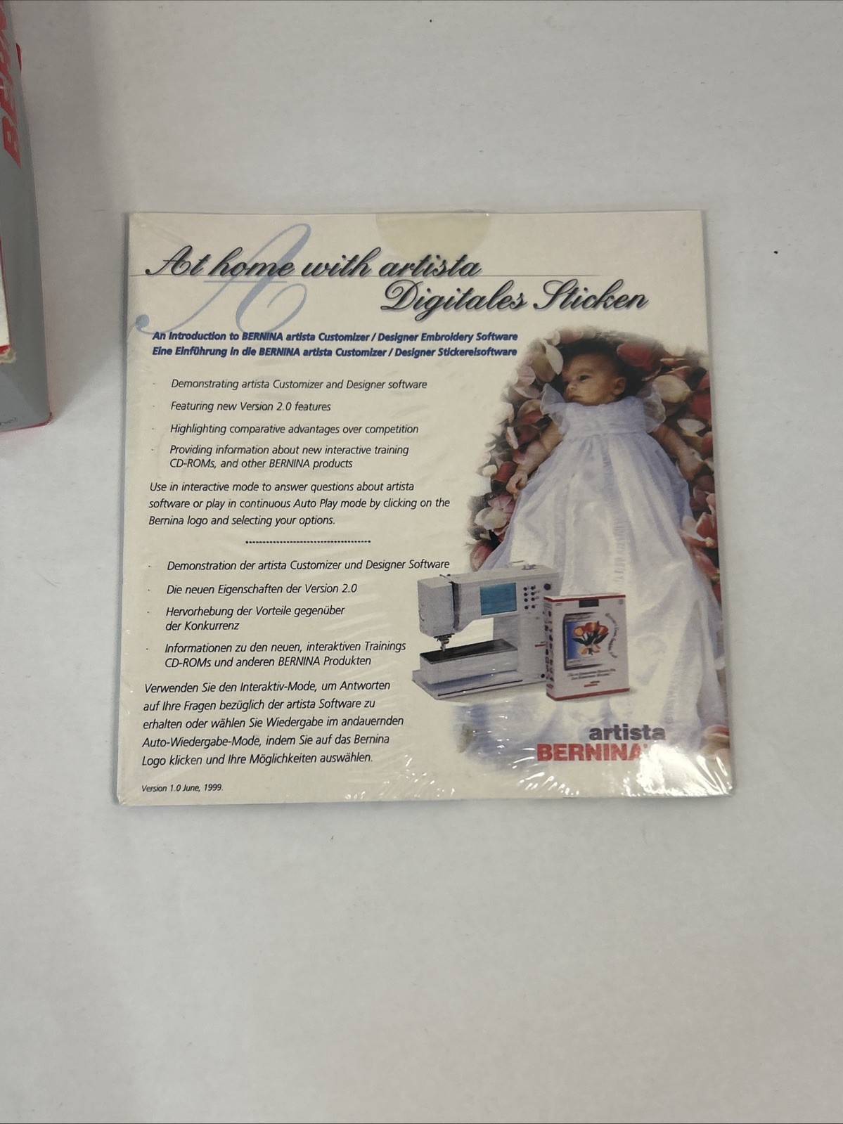 BERNINA ARTLINK /CPS SPECIAL EDITION 2000 Artista Read Windows 95/98