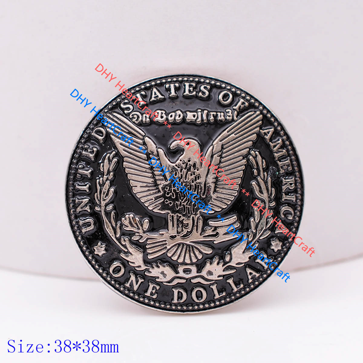 10X Silver Morgan Dollar Eagle Replica Coin Leathercraft Conchos Screwback 38MM