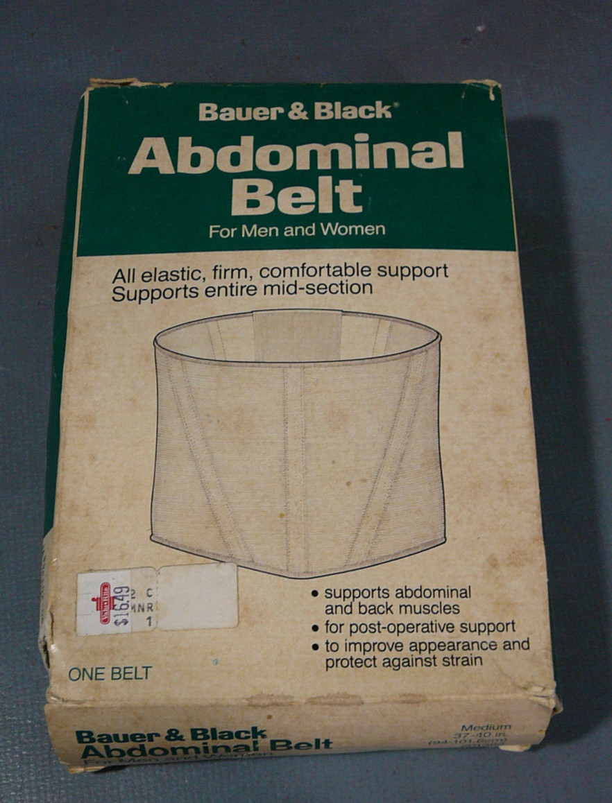 Vintage Bauer & Black Abdominal Belt, Size Medium