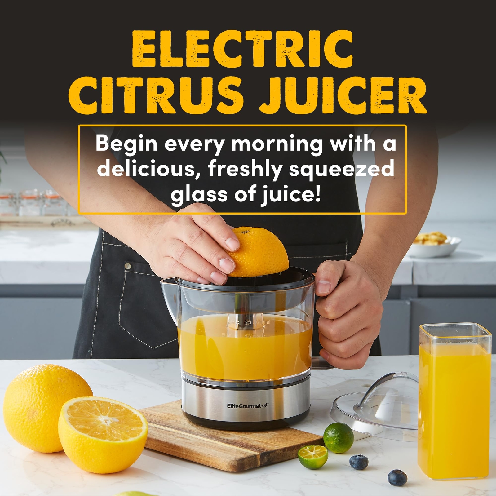 Electric Citrus Juicer Large Volume Juice Squeezer Lemon Orange Pulp Extractor