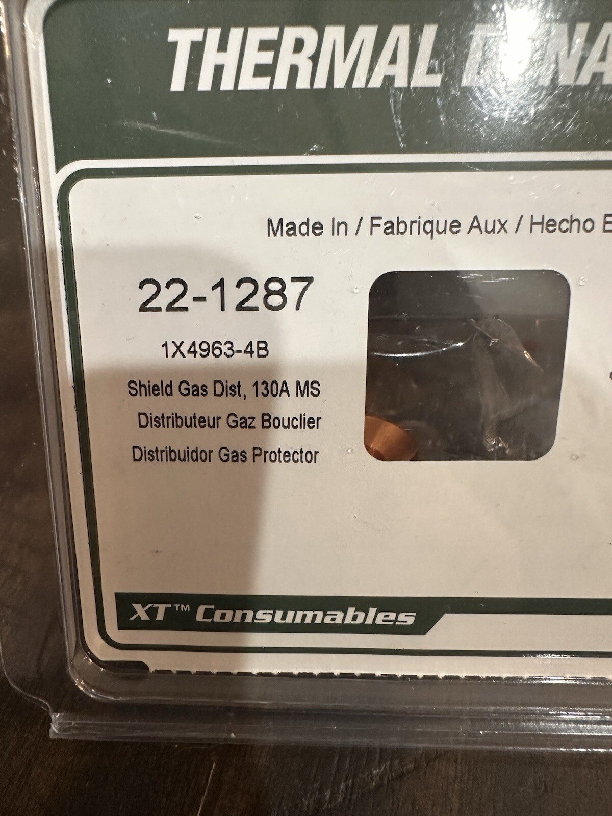 THERMAL DYNAMICS 22-1287 SHIELD GAS DISTRIBUTOR 130A MS Welding Plasma Cutting