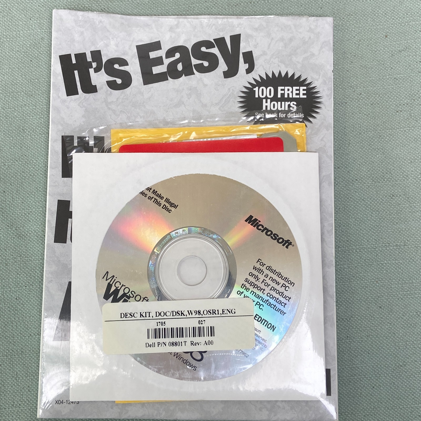 Vintage New Dell Dimension Microsoft Windows 98 SE Sealed OS Getting Started CD