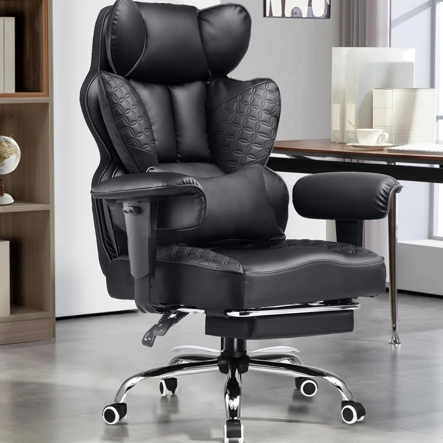Big and Tall Gaming Chair Heavy Duty Office Chair 400lbs Lumbar Support