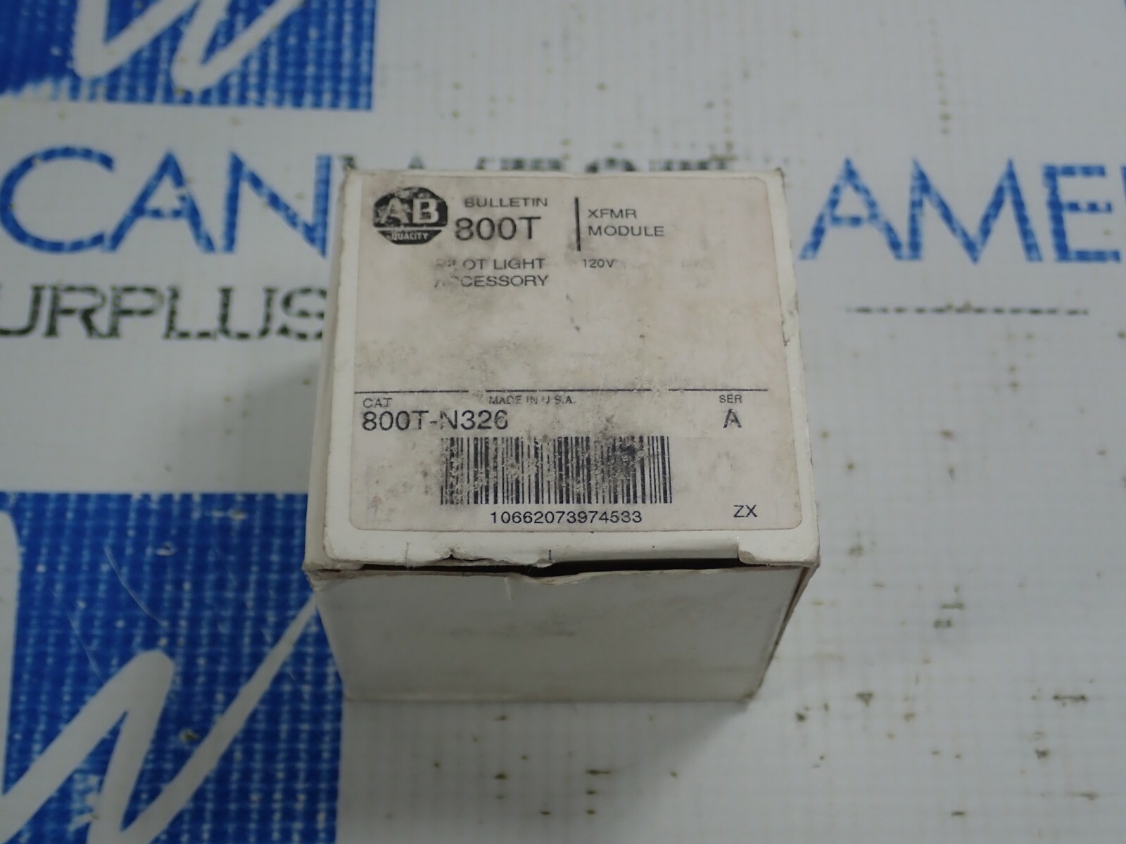 ALLEN BRADLEY 800T-N326 TRANSFORMER MODULE FOR PILOT LIGHT 120V 50/60HZ SER A