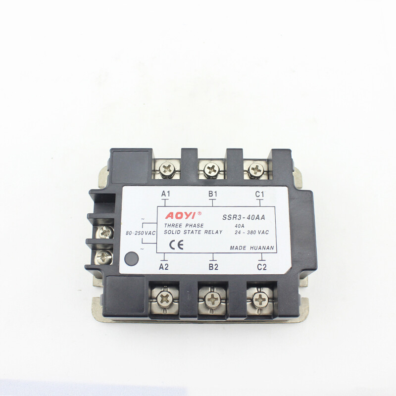 AOYI Three-phase Solid State Relay SSR3-40AA 40A Non-contact Relay 40A Module