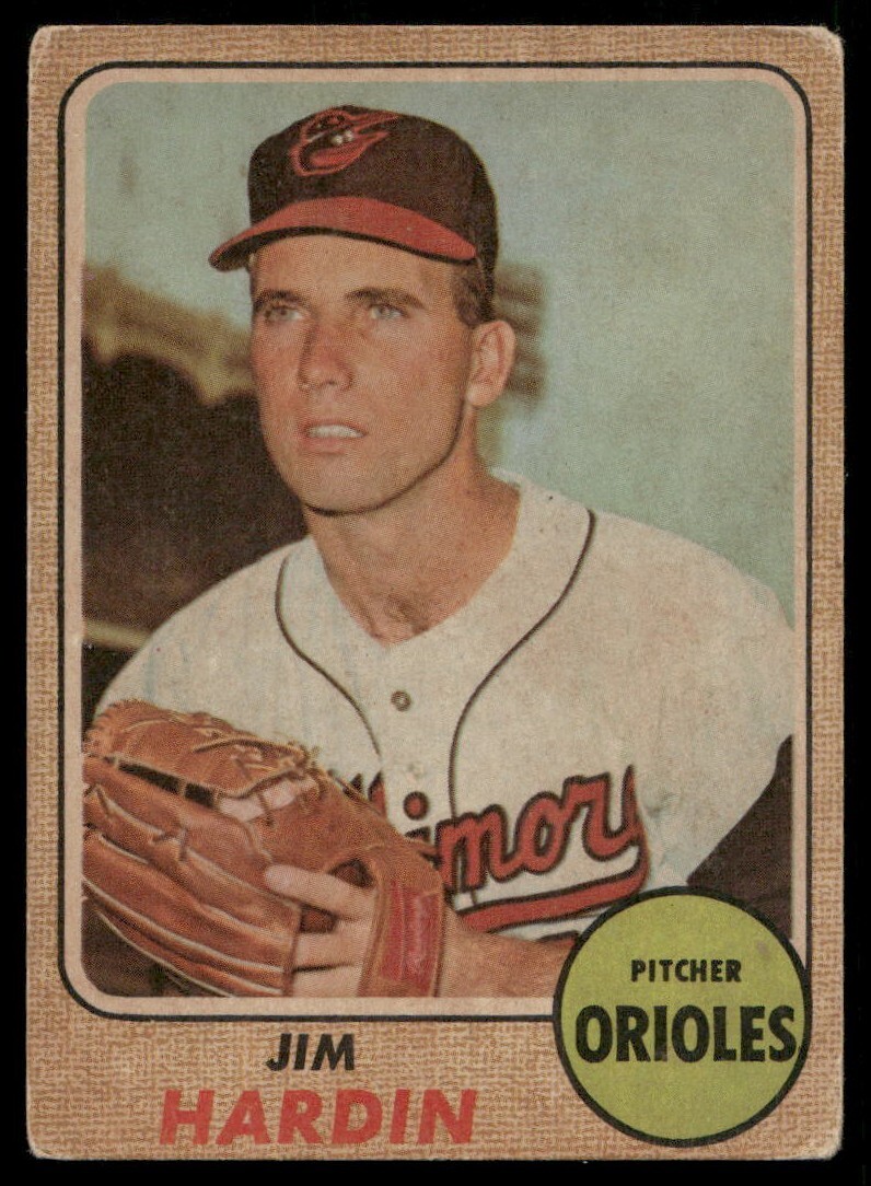 GOOD+ VENEZUELAN JIM HARDIN 1968 VENEZUELA TOPPS #222 WHITE LETTERS *TPHLC-6251