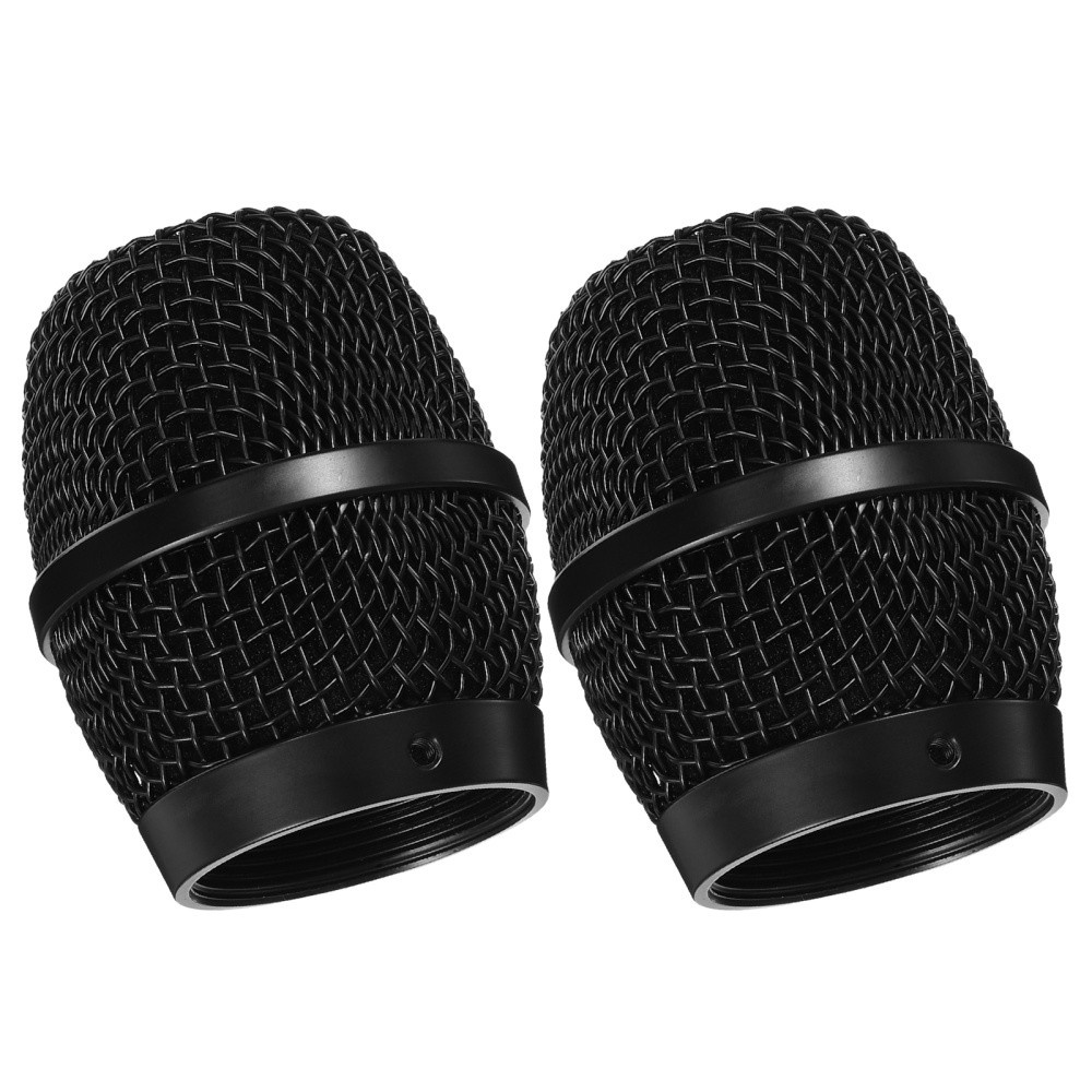 2 Pcs Microphone Mesh Grille Replacement Metal Cover For Performance Mic