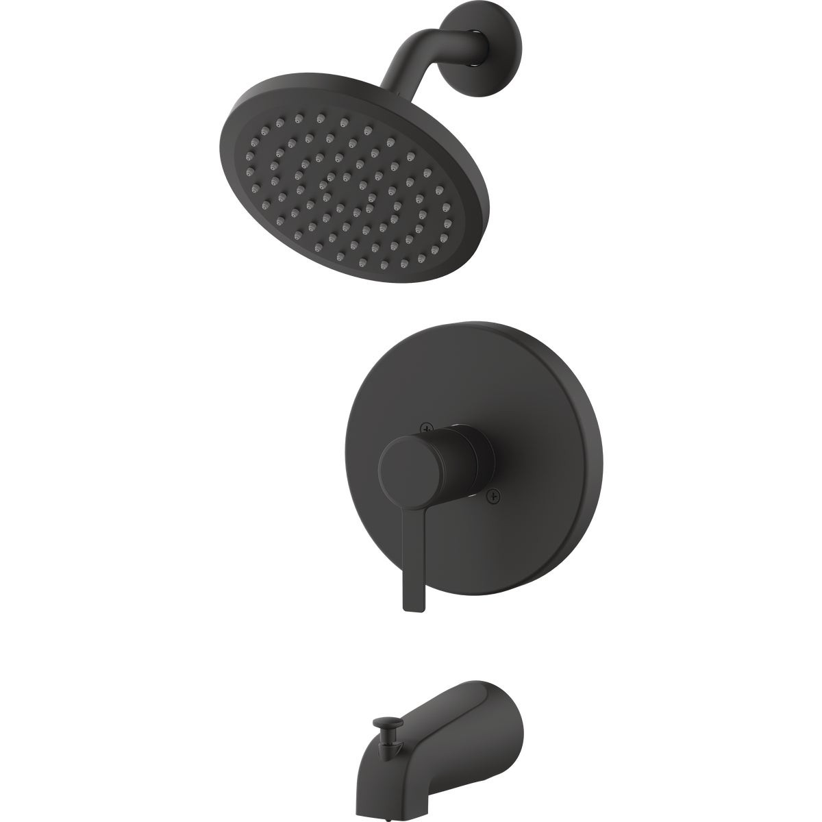 Home Impressions Matte Black Single-Handle Lever Tub & Shower Faucet Home